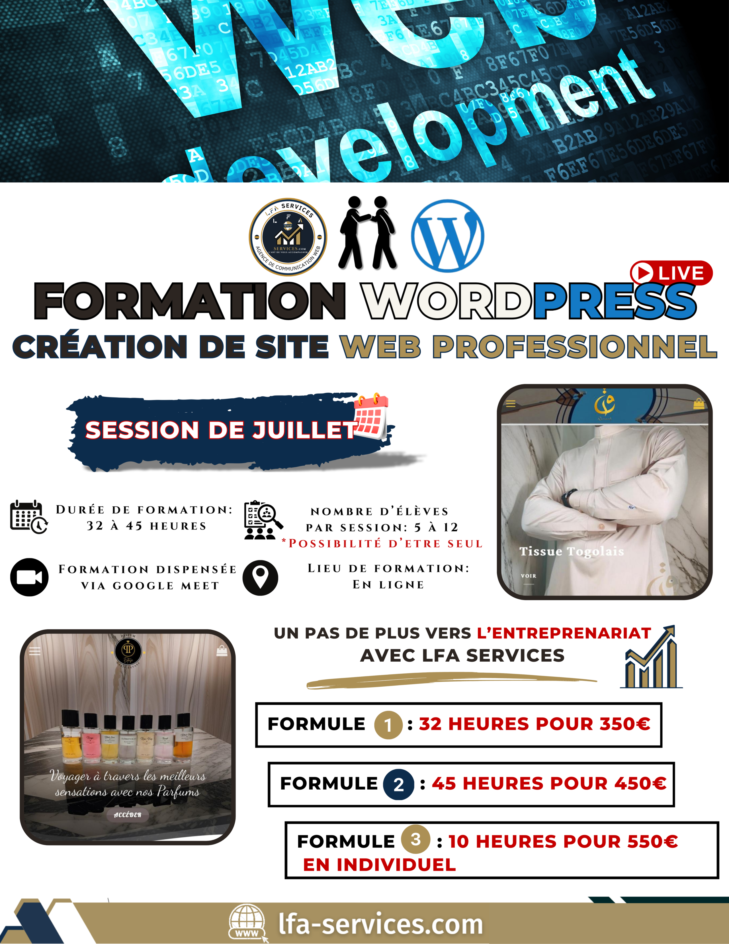 Formation WordPress - Création de sites web Professionnels